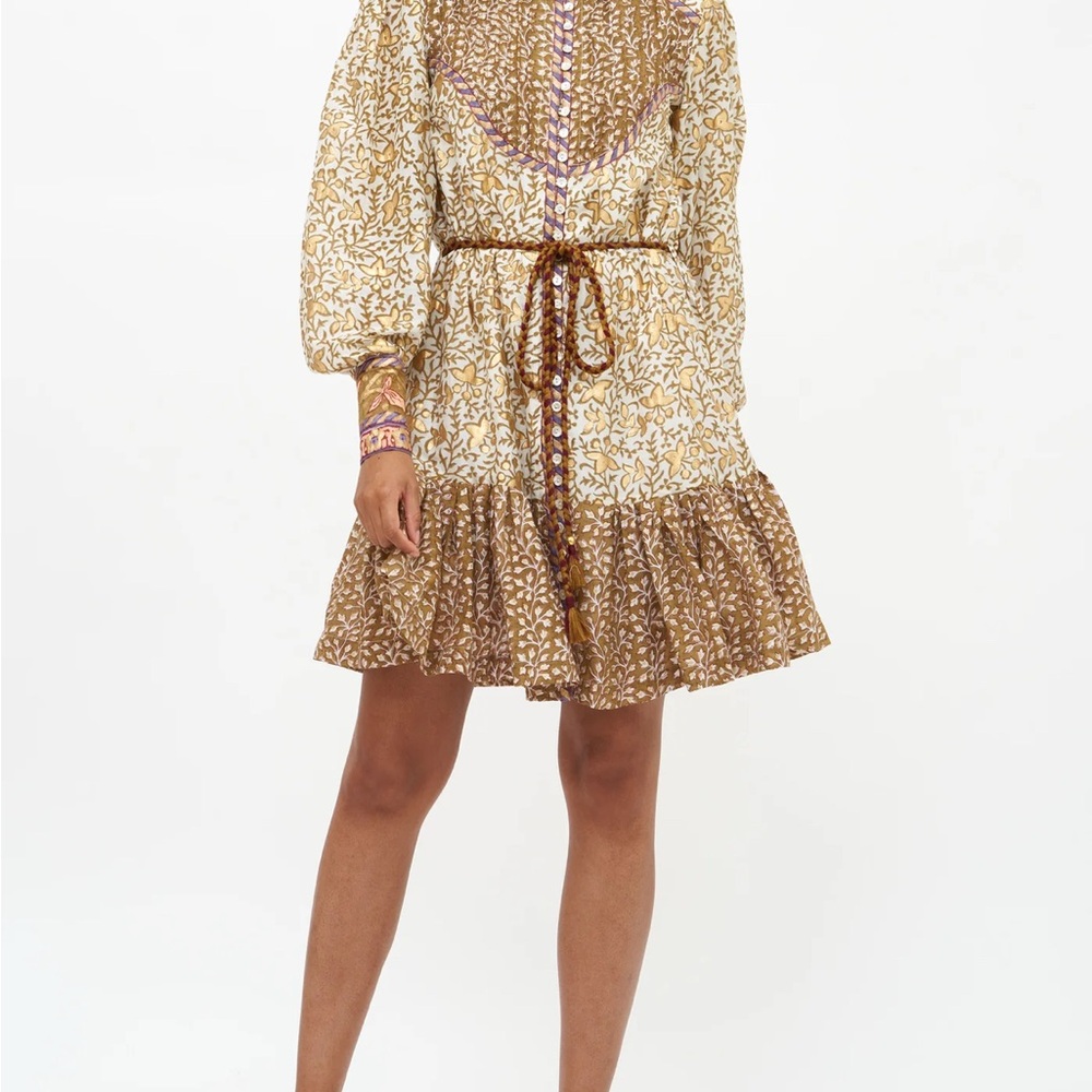 OLIPHANT HIGH NECK BUTTON MINI- MARCHESA OLIVE